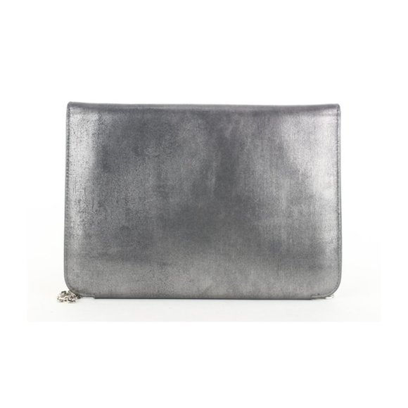 Dior Pewter Silver Chain Flap Crossbody Bag 292da5 - Picture 11 of 13